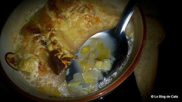 Soupe de poireaux gratinée Soupe de poireaux gratinée