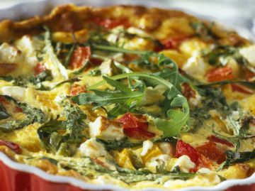 Quiche courgettes, poivrons et chèvre Quiche courgettes, poivrons et chèvre