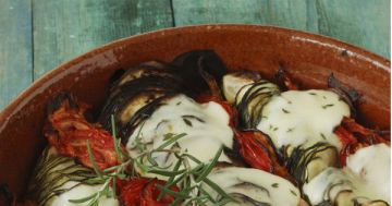 Tian de légumes au gorgonzola
