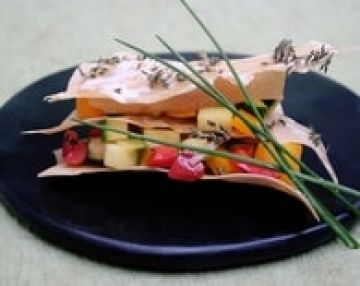 Millefeuille de légumes à La vache qui rit® et herbes de Provence Millefeuille de légumes à La vache qui rit® et herbes de Provence