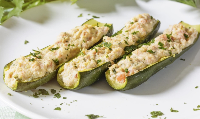 Courgettes farcies aux crevettes Courgettes farcies aux crevettes