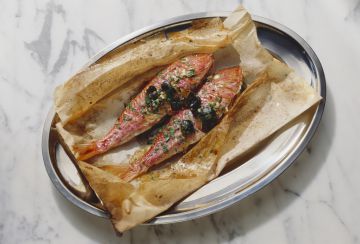 Rougets en papillotes au laurier Rougets en papillotes au laurier
