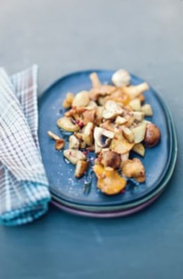 Topinambours poêlés aux champignons