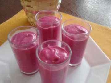 Verrine mousse de betteraves Verrine mousse de betteraves