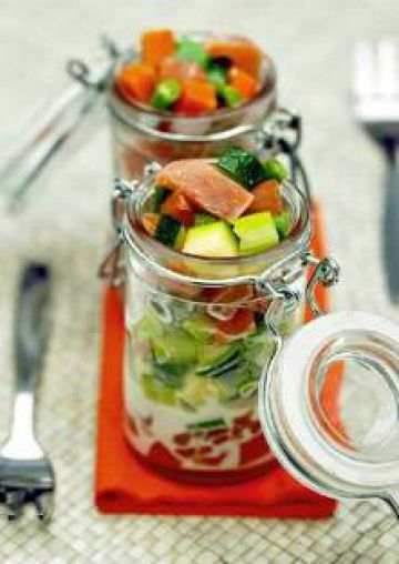 Tartare de légumes au saumon Tartare de légumes au saumon