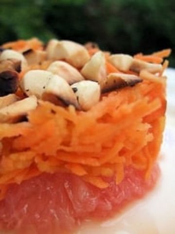 Carottes fraîcheur et croquant de noisettes Carottes fraîcheur et croquant de noisettes