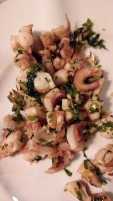 Poulpes sautés en persillade