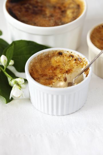 Crème brûlée à la rhubarbe