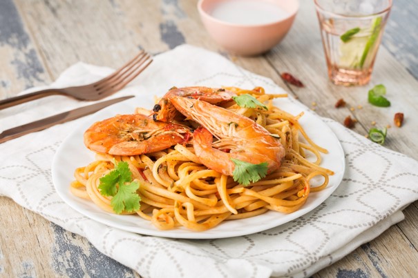One pot pasta crevettes à la thai Cookeo One pot pasta crevettes à la thai Cookeo
