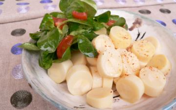 Coeur de palmier en salade, vinaigrette légère au citron Coeur de palmier en salade, vinaigrette légère au citron