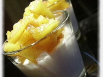 Verrine ananas miel vanille et mascarpone