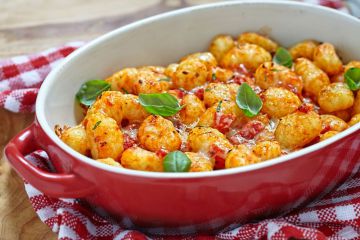Gratin de gnocchis tomate et basilic Gratin de gnocchis tomate et basilic