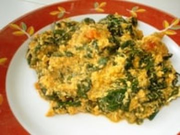 Oeufs brouillés aux épinards Oeufs brouillés aux épinards