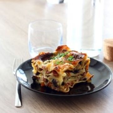 Lasagnes de courgettes, champignons et jambon Lasagnes de courgettes, champignons et jambon