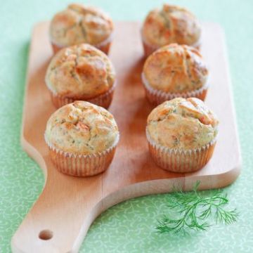 Petits cakes au saumon fumé et à l'aneth Petits cakes au saumon fumé et à l'aneth