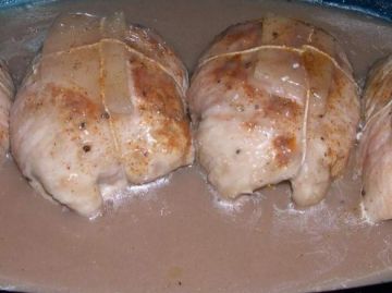 Paupiette de dinde et son jus en sauce Paupiette de dinde et son jus en sauce