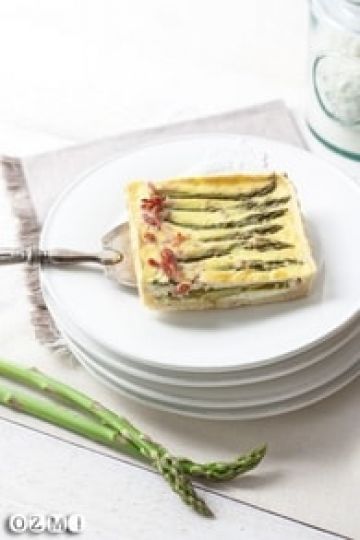 Quiche asperges, lardons et chèvre Quiche asperges, lardons et chèvre