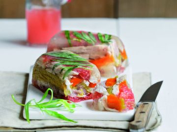 Terrines de poulet au pamplemousse et estragon Terrines de poulet au pamplemousse et estragon