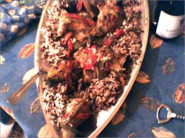 Sauté de poulet au basilic, lait de coco et poivrons Sauté de poulet au basilic, lait de coco et poivrons