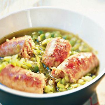 Saucisses de Toulouse confites aux pois cassés Saucisses de Toulouse confites aux pois cassés