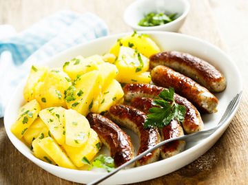 Saucisse de Toulouse aux pommes de terre poêlées Saucisse de Toulouse aux pommes de terre poêlées