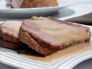 Rôti de porc à la bière, miel et moutarde Rôti de porc à la bière, miel et moutarde