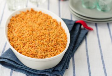 Crumble mûres et pêches