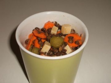 Salade de lentilles, carottes & emmental