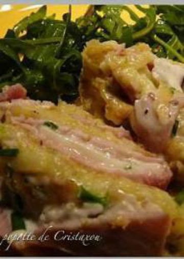 Roulé courgette, pomme de terre, jambon et chèvre Roulé courgette, pomme de terre, jambon et chèvre
