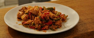Poêlée poulet riz basmati sauce soja Poêlée poulet riz basmati sauce soja