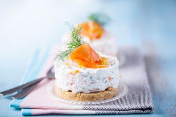 Cheesecake au chèvre frais et à la truite fumée Cheesecake au chèvre frais et à la truite fumée