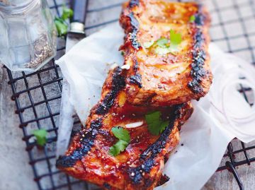 Travers de porc, sauce barbecue Travers de porc, sauce barbecue