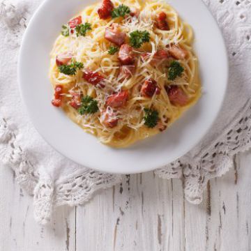 Spaghettis au bacon Spaghettis au bacon