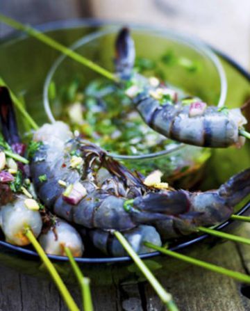 Gambas marinées au citron vert