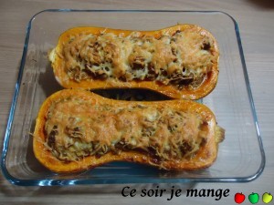 Courge doubeurre ou butternut farcie au bœuf, aux lardons et au riz - Bouli Courge doubeurre ou butternut farcie au bœuf, aux lardons et au riz - Bouli