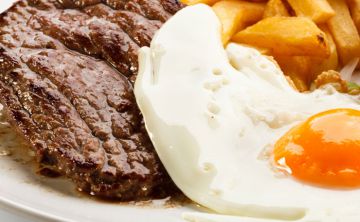 Steak à la portugaise Steak à la portugaise