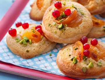 Pizzettes aux abricots et pistaches
