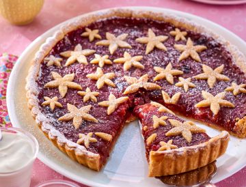 Tarte fleurie rhubarbe et framboises Tarte fleurie rhubarbe et framboises