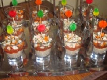 Verrines de thon, tomates et surimi Verrines de thon, tomates et surimi