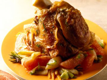 Jarret de veau au jus de pamplemousse Jarret de veau au jus de pamplemousse