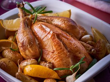 Poulet rôti au citron Poulet rôti au citron