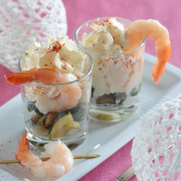 Espuma de crevettes et courgettes Espuma de crevettes et courgettes