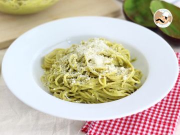 Spaghettis carbonara d'avocat Spaghettis carbonara d'avocat