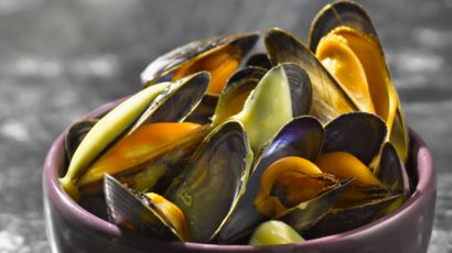Moules à la plancha sauce à la crème champignons au curry