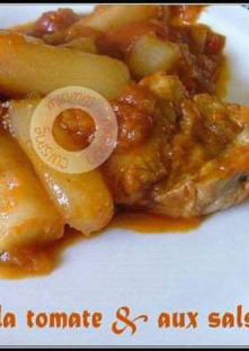 Tendrons de veau à la tomate & aux salsifis Tendrons de veau à la tomate & aux salsifis