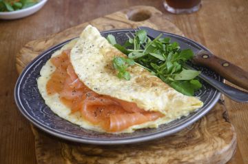 Omelette au saumon fumé Omelette au saumon fumé