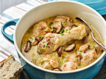 Cocotte de poulet aux champignons