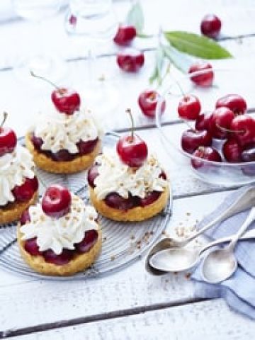 Tartelettes aux cerises crème de mascarpone