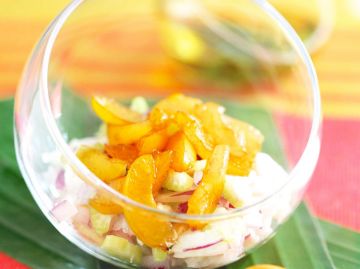 Ceviche de bar aux mirabelles Ceviche de bar aux mirabelles