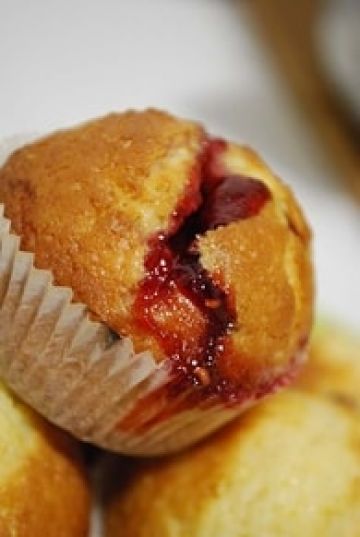 Muffins à la confiture de fraises